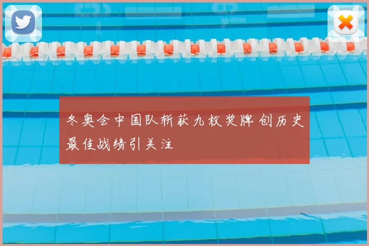 冬奥会中国队斩获九枚奖牌 创历史最佳战绩引关注