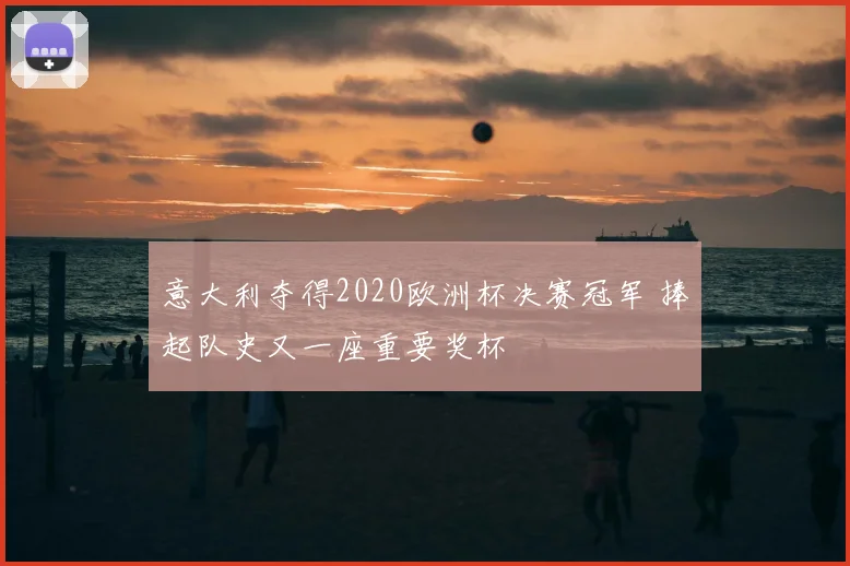 意大利夺得2020欧洲杯决赛冠军 捧起队史又一座重要奖杯